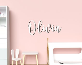 Custom Name Sign, Personalized Wooden Name Sign, Name Sign for Nursery Wall Decor, Wood Letters, Nursery Name Sign, Baby Name Sign