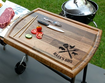 Cadeau fête des pères, Cadeaux grillades, Planche à découper pour barbecue, Planche à barbecue personnalisée, Cadeaux barbecue, Planche à découper de viande, Planche à découper personnalisée, Planche à steak