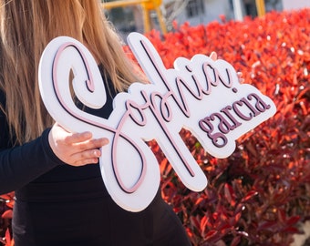 Custom Name Sign, Personalized Wooden Name Sign for Nursery Wall, Wood Letters, Baby Nursery Name Sign, Wooden Sign, Baby Name Sign