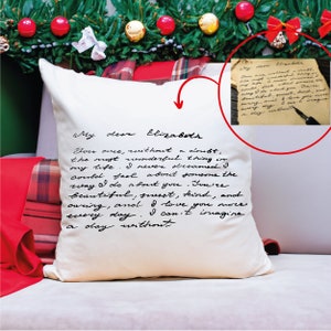 Almohada manuscrita, regalo escrito a mano, funda de almohada personalizada, almohada personalizada, almohada de memoria, almohada con dicho, regalos personalizados
