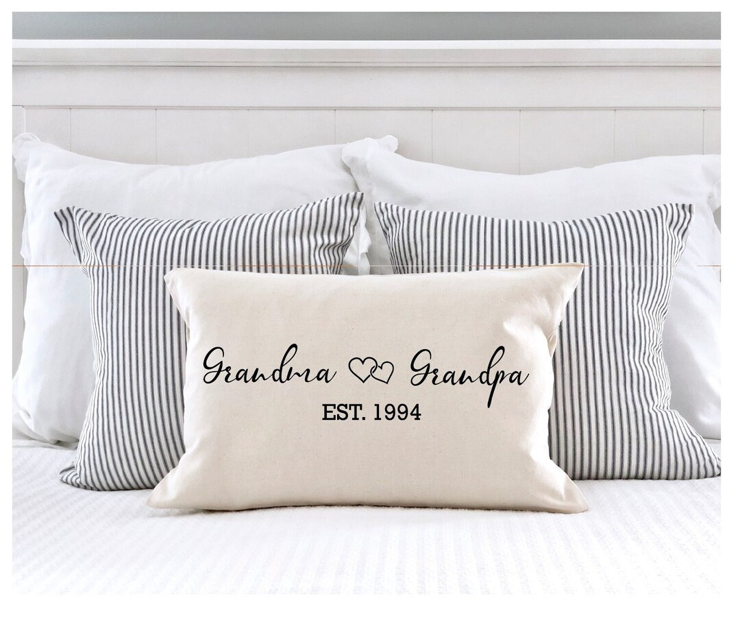 Grandparent Pillow, Personalized Pillow, Family Pillow, Outdoor Pillow