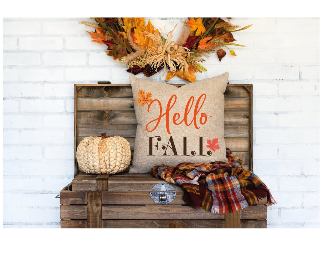 Buy Hello Fall Pillow Fall Pillow Fall Pillow Cover Fall Decor Online