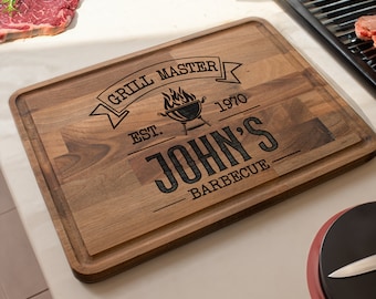 Christmas Gift, Grilling Gifts, BBQ Gift, Cutting Board, Charcuterie Board, Custom BBQ Board, BBQ Cutting Board, Custom Steak Board