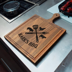 Fathers Day Gift, Grilling Gifts, BBQ Cutting Board, Custom BBQ Board, BBQ Gifts, Meat Cutting Board, Personalized Cutting Board,Steak Board zdjęcie 2