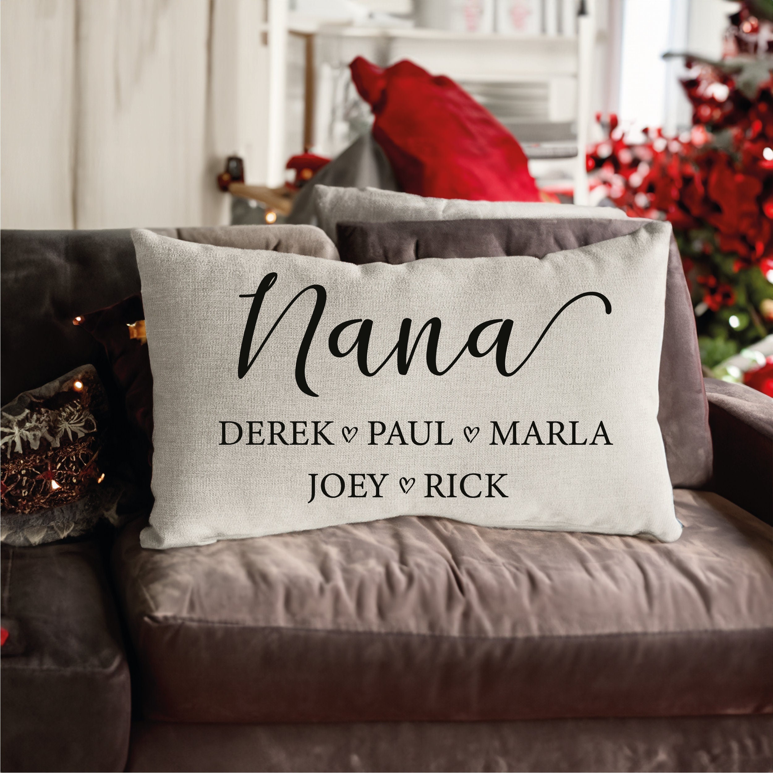 Nana Gifts Grandma Gifts, 2-Pocket Nana Throw Pillow Covers 18x18 Inch and  Engraved Spoon Birthday Christmas Stocking Stuffers Valentine's Day Gifts
