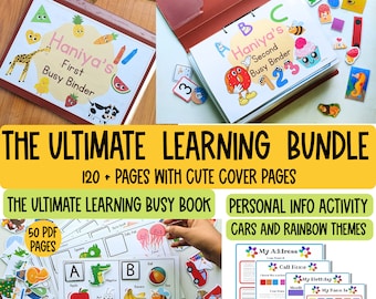 Mitt första upptagna bokpaket, personlig upptagna bok, förskoleläroplan, läropärm, Montessorimaterial, digital nedladdning