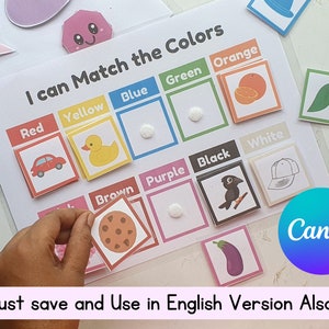 Color Matching and Shapes Matching, Preschool Curriculum, Toddler Busy ...