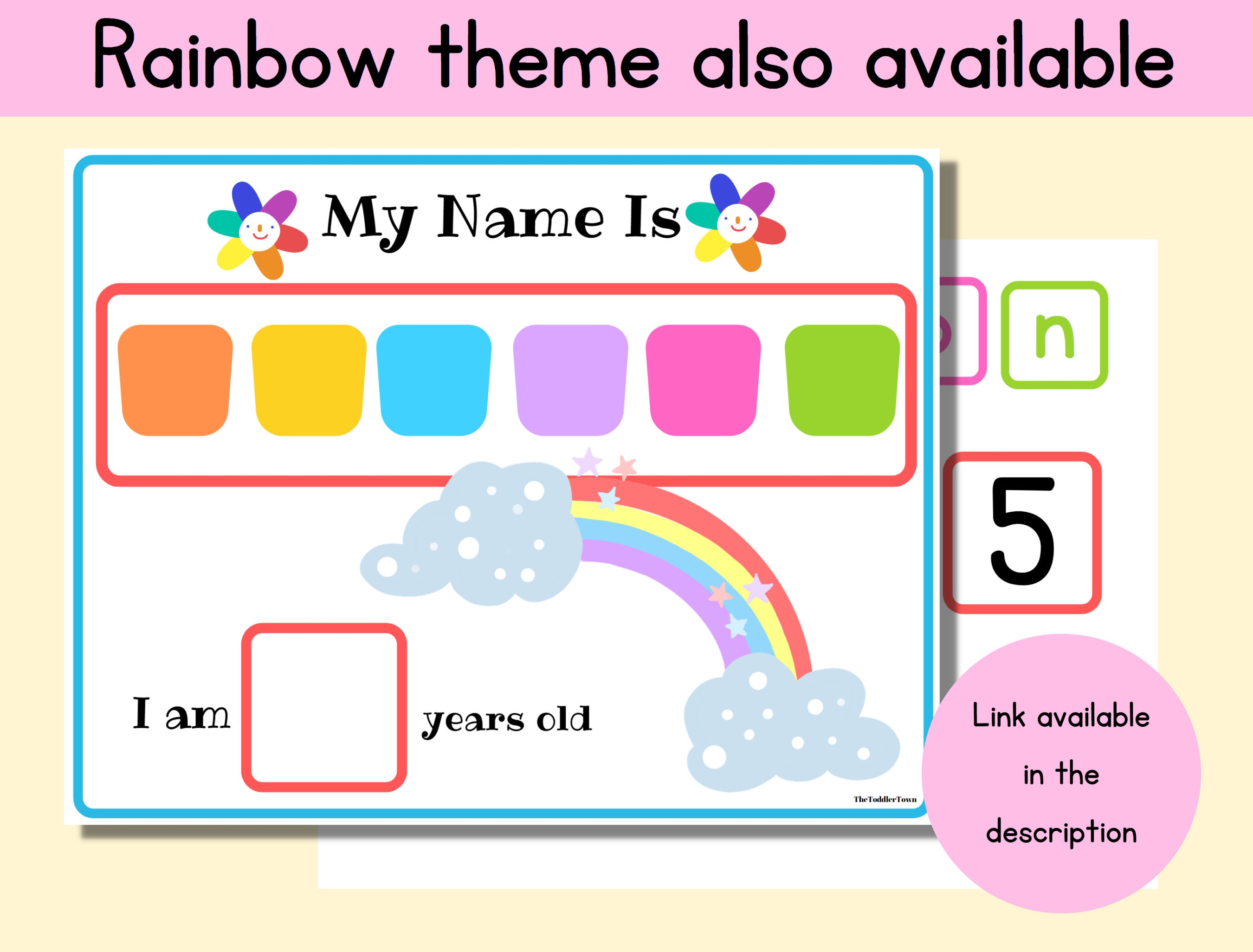 Toddler Busy Book Name Mat Learn to Spell Name for Etsy