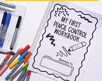 Preschool curriculum, pencil control workbook for toddlers, preschool worksheets, tracing and coloring worksheets for kindergarten preschool