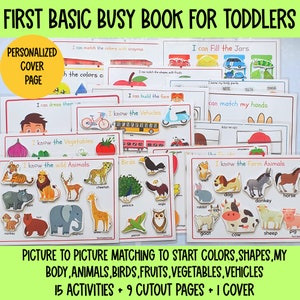 Toddler busy book, Preschool Curriculum, montessori busy book, Busy Binder, learning binder, preschool busy book, toddler quiet book