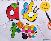 ALPHABET LETTER Crafts ABC Worksheets Printable classroom preschool toddler activities fine motor skills homeschool Small Letters