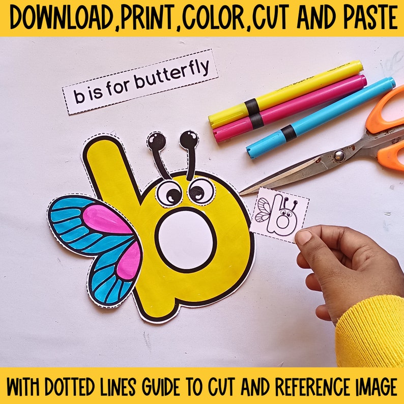 ALPHABET LETTER Crafts ABC Worksheets Printable Classroom Preschool ...