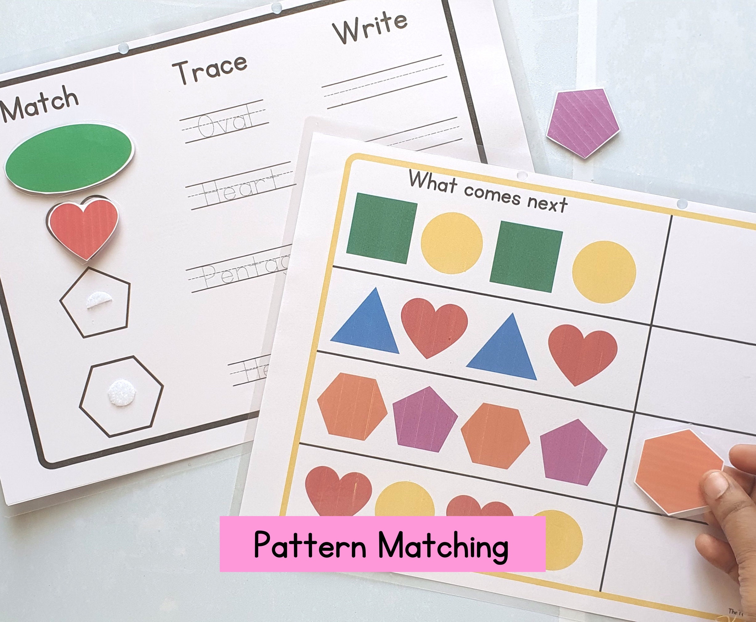Shapes Matching game, Shape Matching Activity for Toddlers, Learning Shapes  Toddler Busy Book pintable Homeschool toddler printable activity