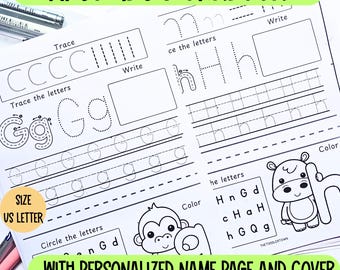 Alphabet Activity Book For Preschool, First Letter tracing Book, Homeschool Resources, Coloring worksheets, Preschool curriculum