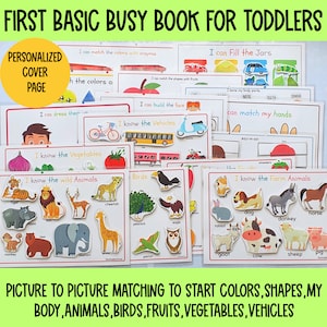 Toddler busy book, Preschool Curriculum, montessori busy book, Busy Binder, learning binder, preschool busy book, toddler quiet book