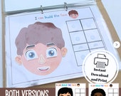 Montessori Activities for Preschool,Parts of the Face,Preschool curriculum,Quiet book printable,Montessori Materials printable,Boys activity