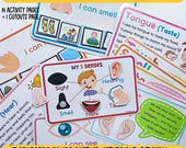All About 5 senses Preschool Printable, Preschool Curriculum,preschool sense organs activity, 5 senses sorting, flashcards and checklists