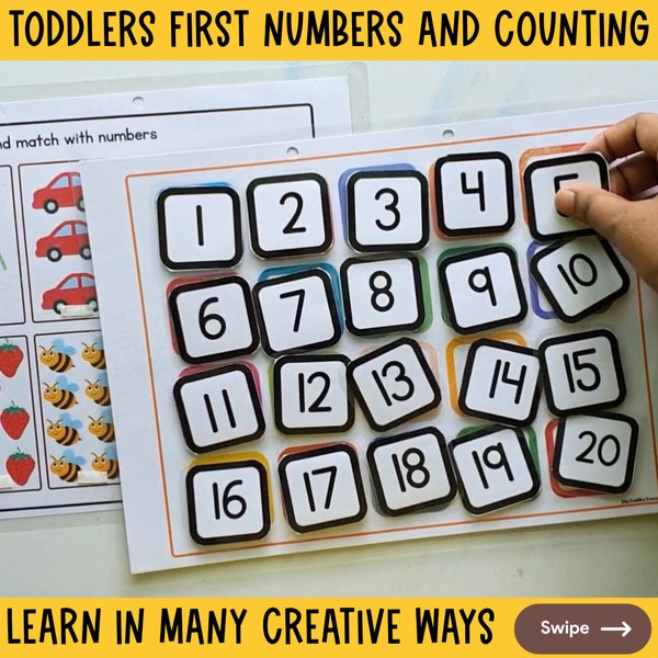 Counting Activity, Preschool Math, Learn To Count, Preschool Activities, Worksheets, Kindergarten Lessons, Kids Activities