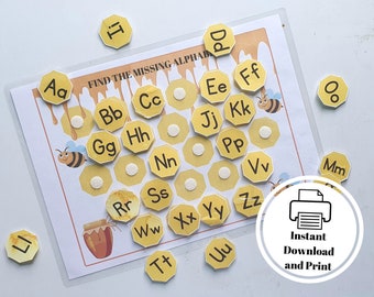 preschool curriculum, Alphabet Match, Busy Binder Activitiy,Toddler Learning binder, Homeschool curriculum,Montessori Materials