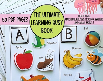 Toddler busy book preschool curriculum learning binder Montessori materials preschool busy book for homeschool curriculum toddler quiet book
