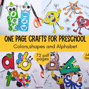 Preschool curriculum, Toddler Quiet Book, Toddler Learning Preschool activities, Preschool crafts, Alphabet Crafts, pre k, cut and glue
