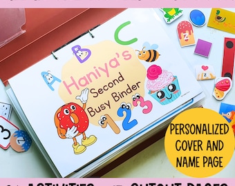 Toddler Learning Busy Book, Preschool Curriculum, Montessori busy binder for Homeschool