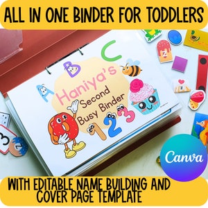 Toddler Busy Book,Preschool Curriculum, Editable Cover Page,Preschool Learning Binder,Montessori Materials,Preschool Teaching Binder pdf