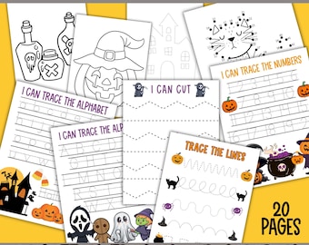 Halloween Arbeitsblätter für die Vorschule, Halloween-Lehrplan für Vorschulkinder, Malseiten für Halloween, Halloween, Halloween