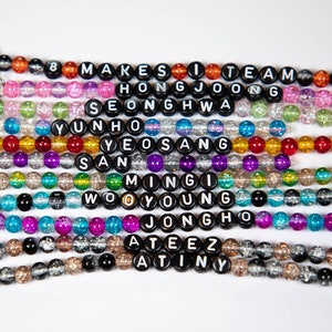 ATEEZ Kpop Custom Beaded Keychain