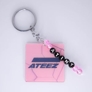 ATEEZ Pink Logo Keychain