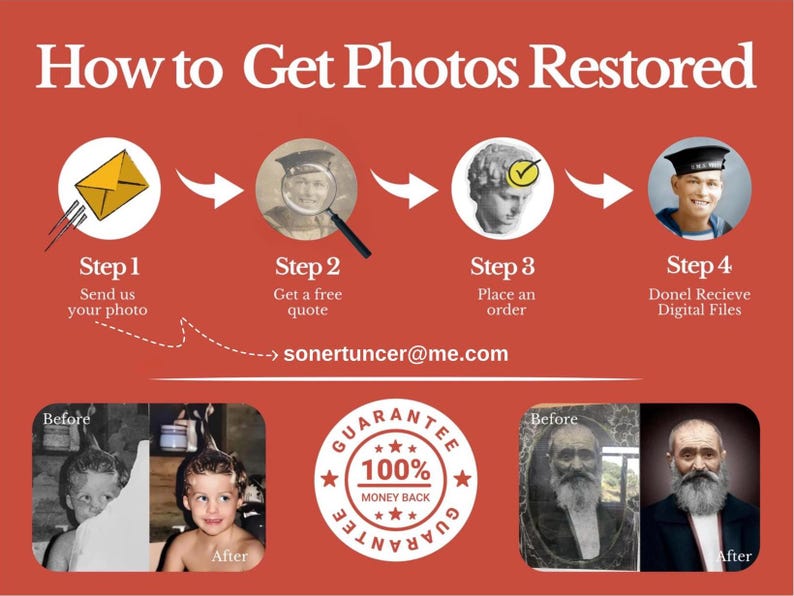 Old Photo Restoration Service | Restore Old Damaged Photos to High-Quality Digital Images  Colorizing & Enhancing Service | Fix Photos

Vintage black and white family portrait restored with photo repair damage tools and Photoshop expert skills. Our restoration service is perfect for memory preservation, bringing out fine details and correcting years of wear with professional photo retouching and image restoration expertise.