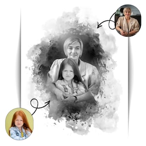 Add Loved One to Photo - Memorial Portrait for Deceased Father Mom - Remembering Passed Away Loved One -  Gift for Loss of Loved One