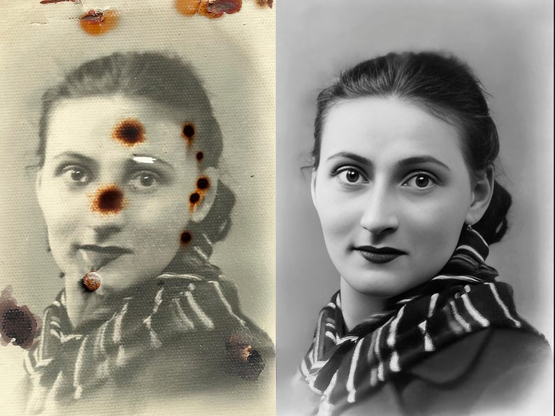 Old Photo Restoration Service! Colorize Image, Improve Quality, Restore Old Picture, Vintage Photo Editing, Blur Remove, Fix Photos

Carefully restored old photo featuring a multi-generational family portrait. Using photo restoration and Photoshop expert techniques, we fix old photo issues like creases, discoloration, and fading. A complete memory preservation service that turns damaged pictures into lasting heirlooms.
