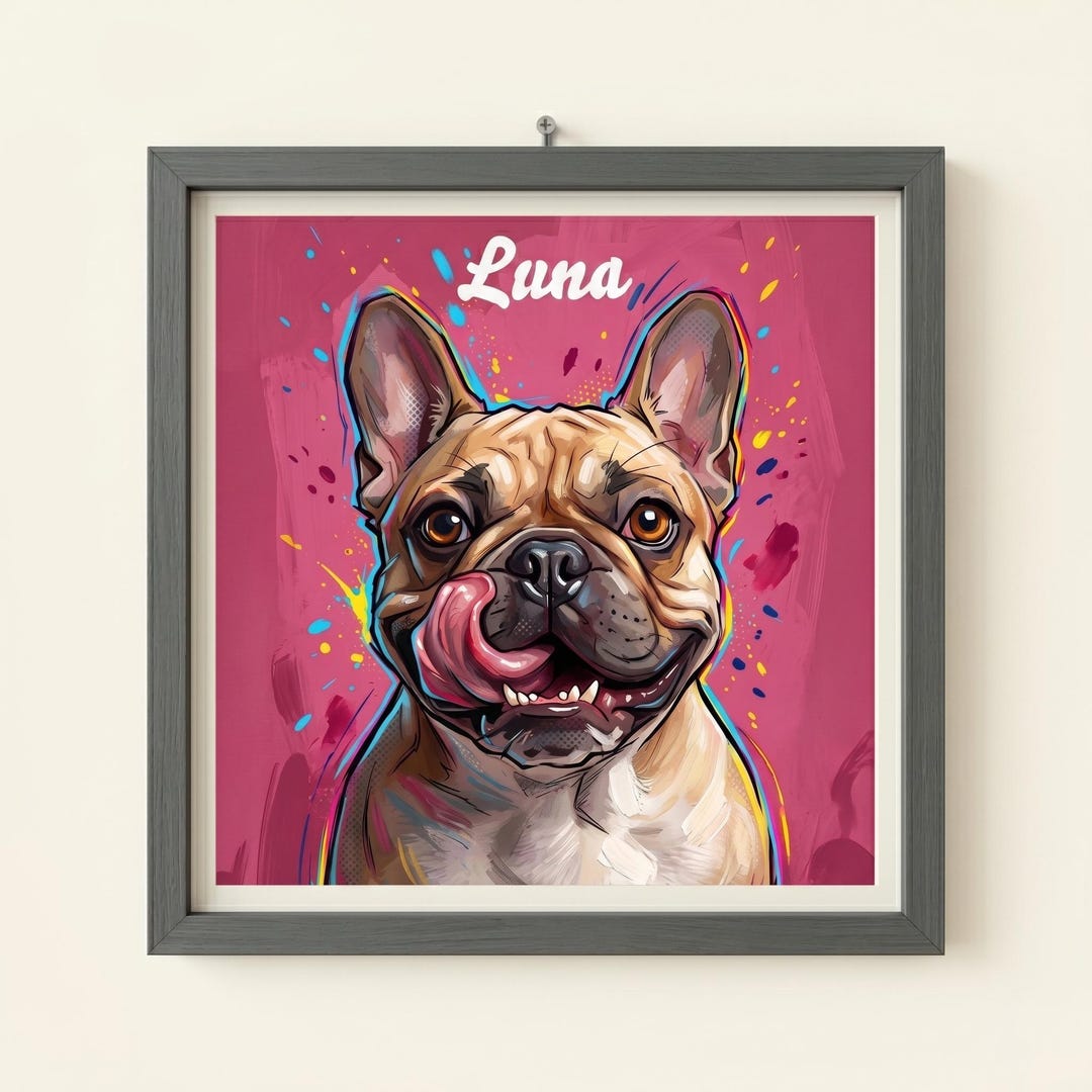 Personalized Dog Wall Art | Custom Digital Portraits & 3D Cartoon Pet ...