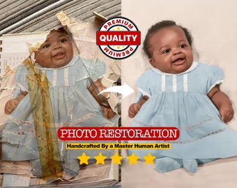 Restore Old Photos Professional Image Restoration Fix Damaged Pictures Enhance Vintage Family Memories Black and White Colorization