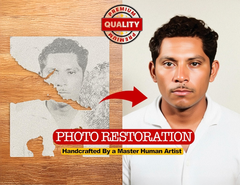 Revive your cherished memories with our Photo Restoration Service! We specialize in colorizing, repairing, and improving the quality of old pictures. Whether you have damaged photos or those suffering from blur, our expert techniques will restore them to their former glory. Enhance details, fix rips and tears, and bring life back to your treasured images. Let us help you preserve your history beautifully! Order now and see the transformation for yourself. Your memories deserve the best!