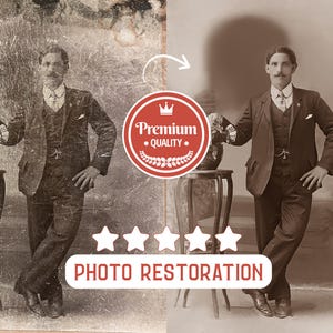Expert Photo Restoration Service: Colorize, Repair, Enhance (Digital File)