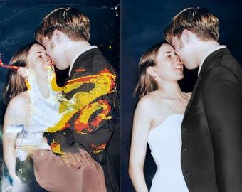 Damaged Photo Restoration Fix Torn Faded or Scratched Pictures Professional Image Enhancement Vintage Family Memory Recovery