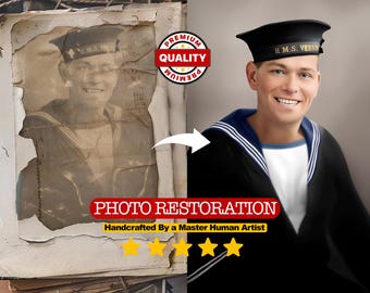 Restauração de fotos antigas, restauração de fotos danificadas, correção de imagens vintage, aprimoramento de memórias de família, colorização de fotos em preto e branco.