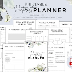Pinterest Planner Printable - Download, Pinterest Strategies and ...