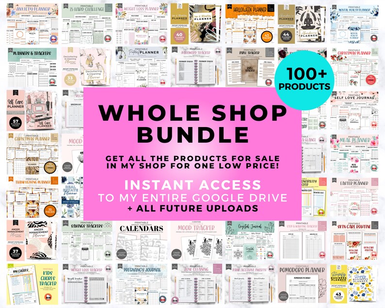 Whole Shop Bundle All the Planners and Inserts in My Google Drive ...