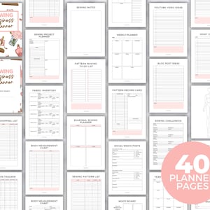 Sewing Business Planner | Sewing Inventory | Body Measurements ...
