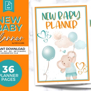 Planner per neonati / Kit di pianificazione neonatale stampabile / Planner digitale per neonati / Planner per neo mamma / Tracker del sonno del bambino / Regalo per la mamma / Planner per neonati