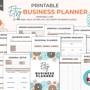 Etsy Business Planner Printable - Instant Download, Etsy Planner Pages, Etsy Shop Planner, Etsy Seller Planner, Etsy Shop Organizer