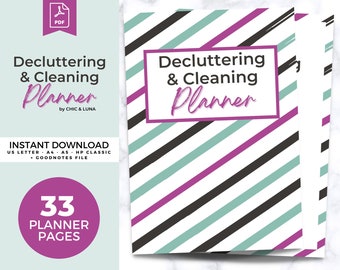 Decluttering & Cleaning Planner: 33-Page Printable Journal (PDF)