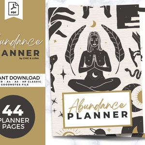 Printable Abundance Planner - Money Mindset Journal - Manifestation Checklists - Digital Planner - Goodnotes Planner