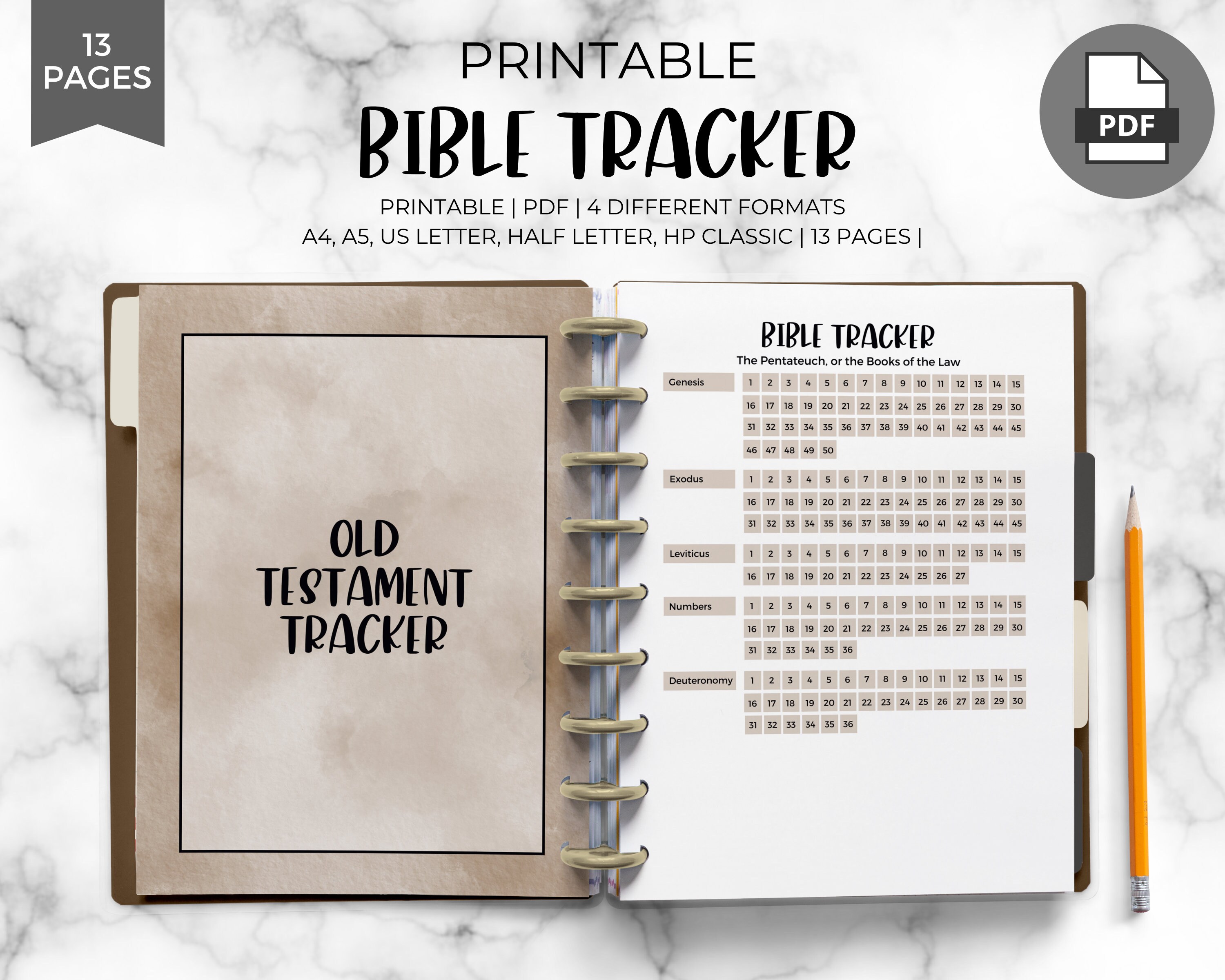 Printable Bible Reading Tracker A4 Letter Fall PDF Bible Etsy