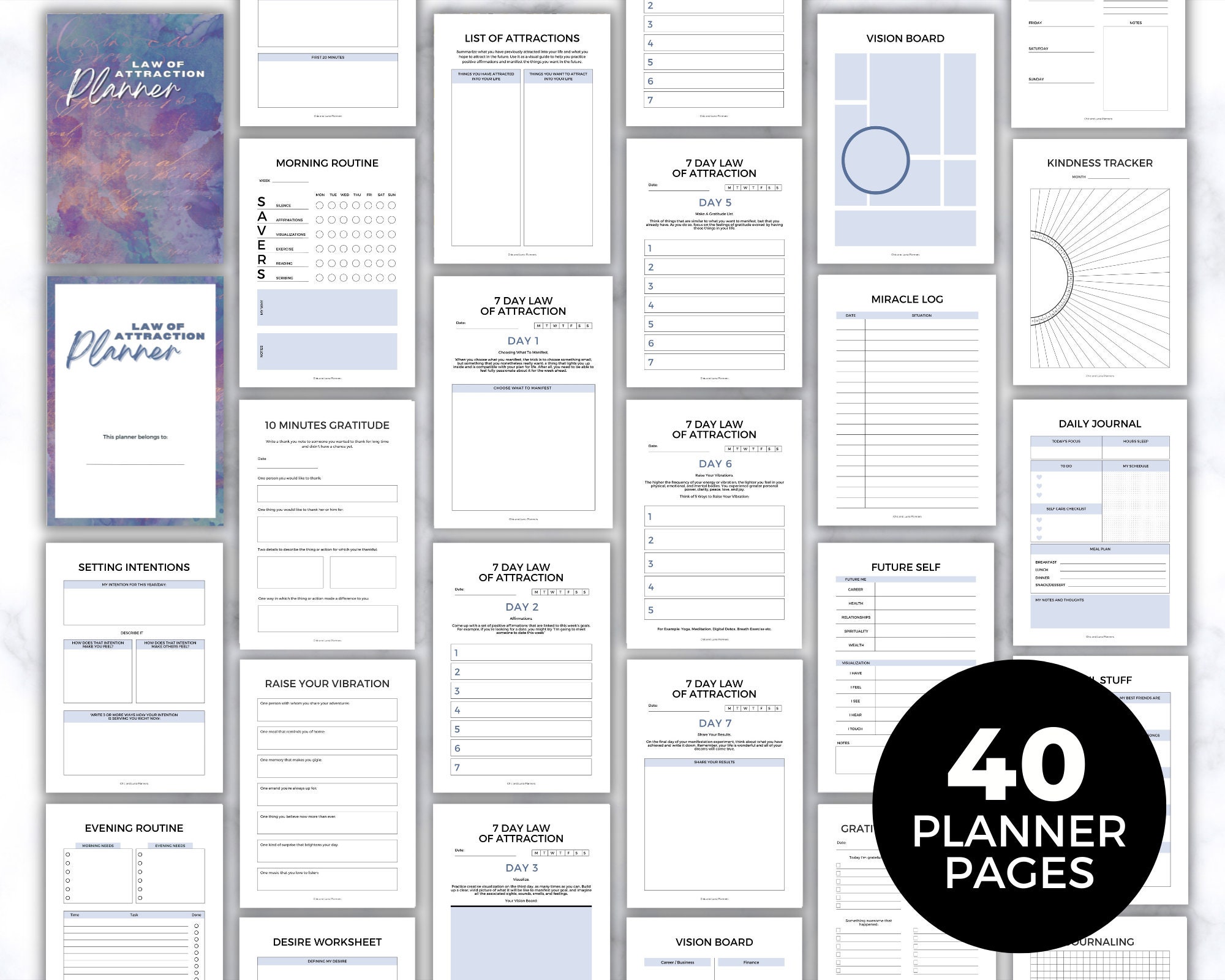 Law of Attraction Planner Printable Law of Attraction - Etsy