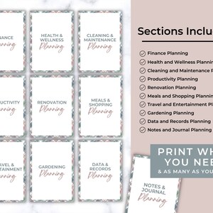 Household Binder Printable Ultimate Home Management Planner Household ...
