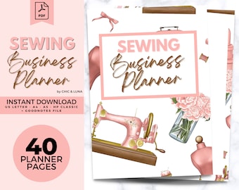 Sewing Business Planner | Sewing Inventory  | Body Measurements | Printable Sewing Planner | GoodNotes Sewing Planner | Sewing Project Plan